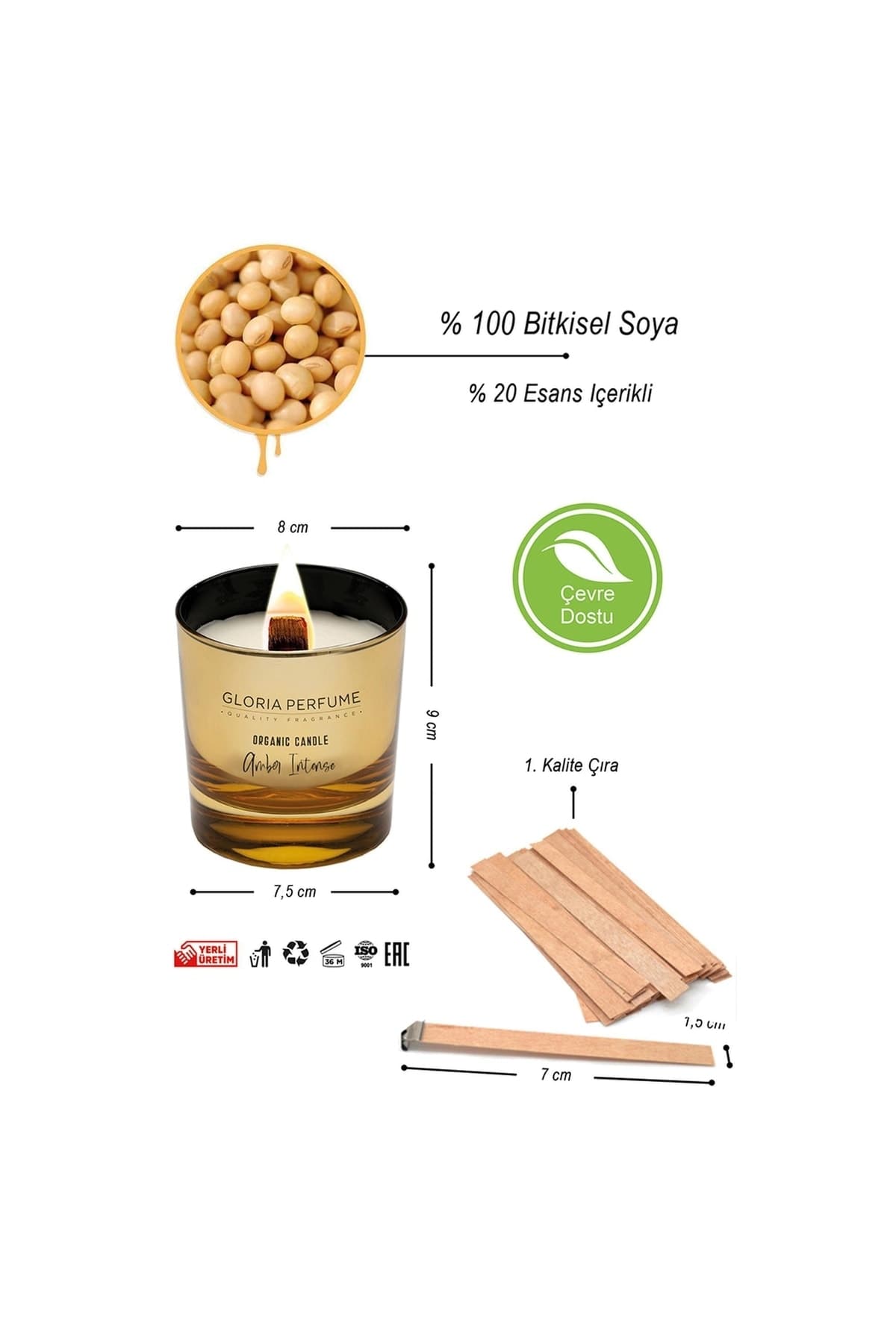 AMBER INTENSE ŚWIECA ZAPACHOWA 220 G - zdjęcie produktu